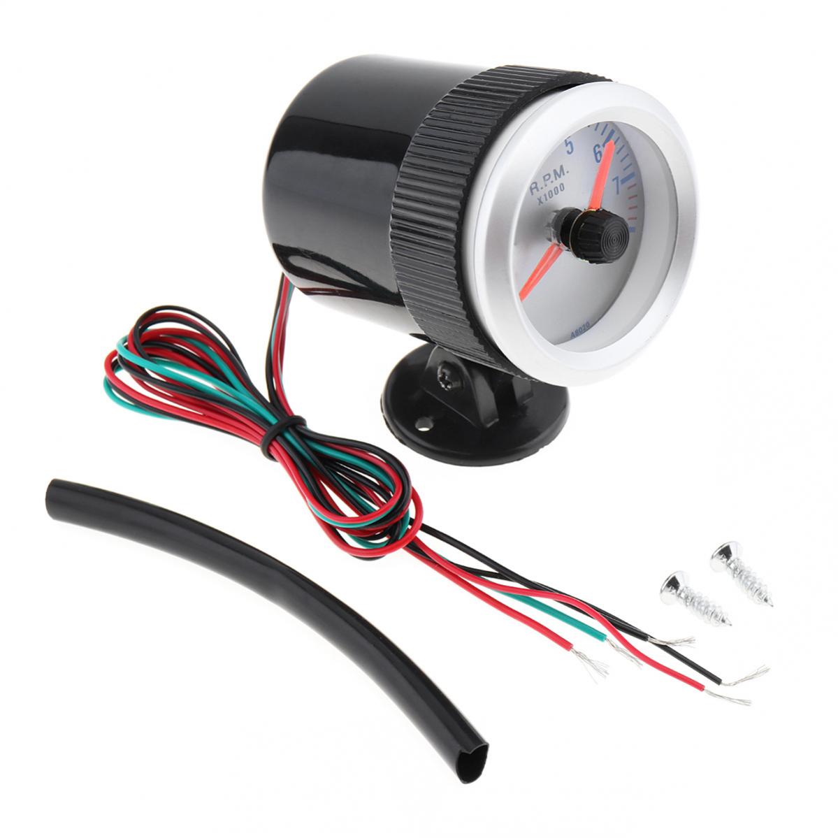 2/" 52mm 8000RPM Sport ST Car Tachometer Tach Gauge Blue Light w// Holder Cup