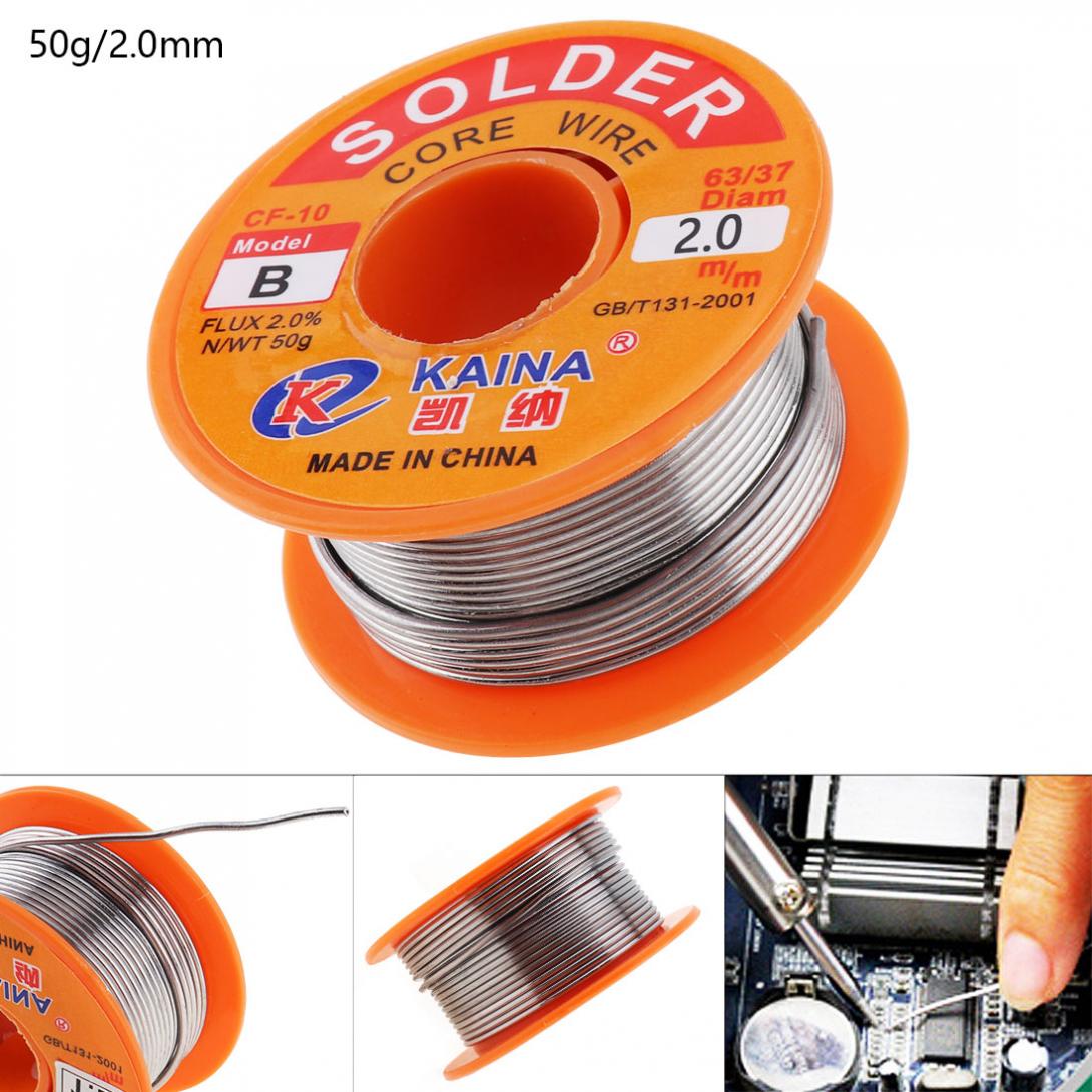 63//37 2.0mm Tin Le Solder Core Flux Soldering Welding Wire Spool Reel 50g