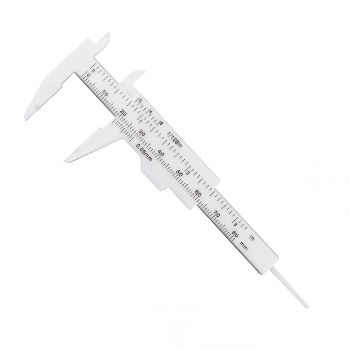 Gauge Plastic Vernier Caliper Micrometer 80mm for Students Antique Measurement