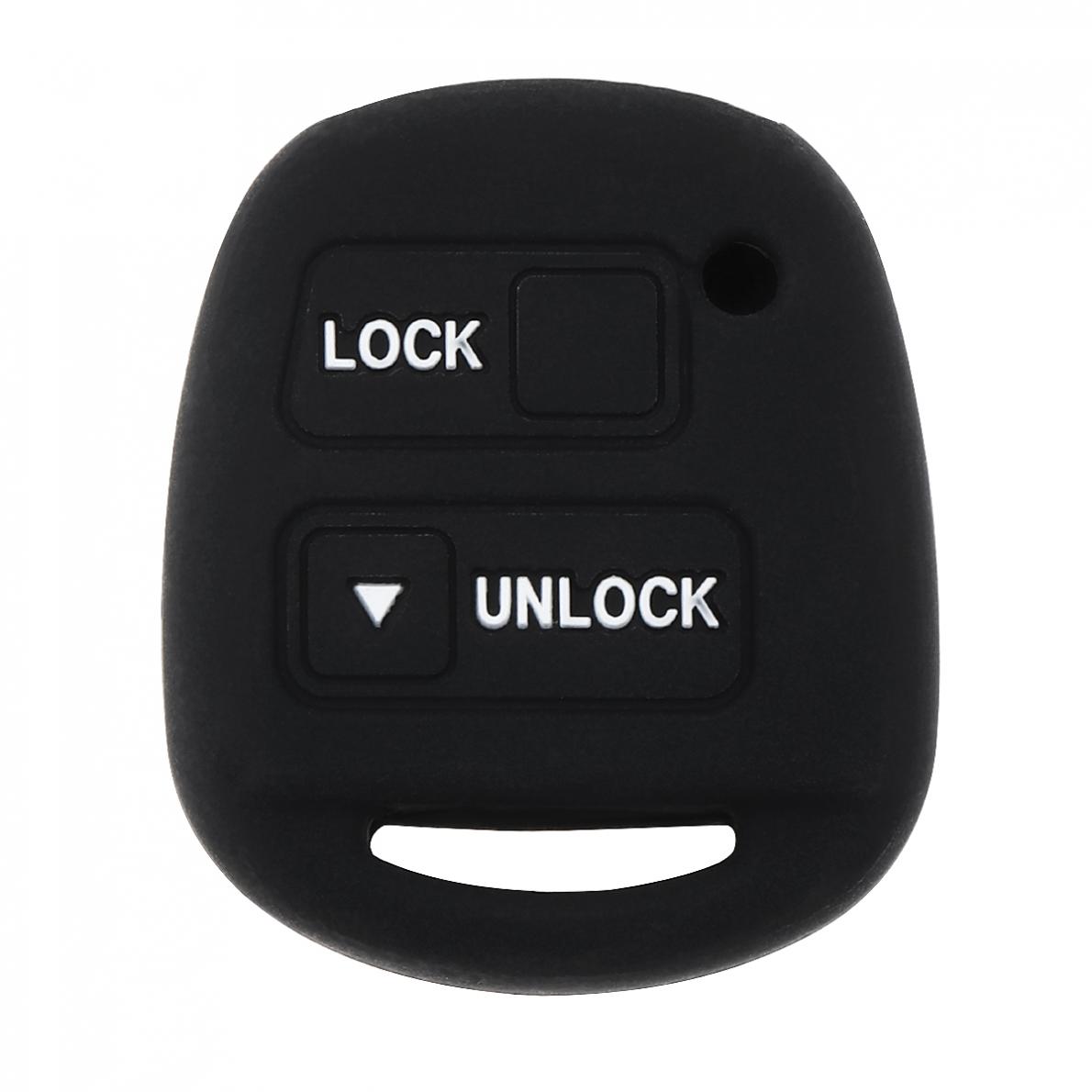 2 Buttons Silicone Key Shell Case Fob Cover Fits Toyota RAV4 Camry Corolla YARIS