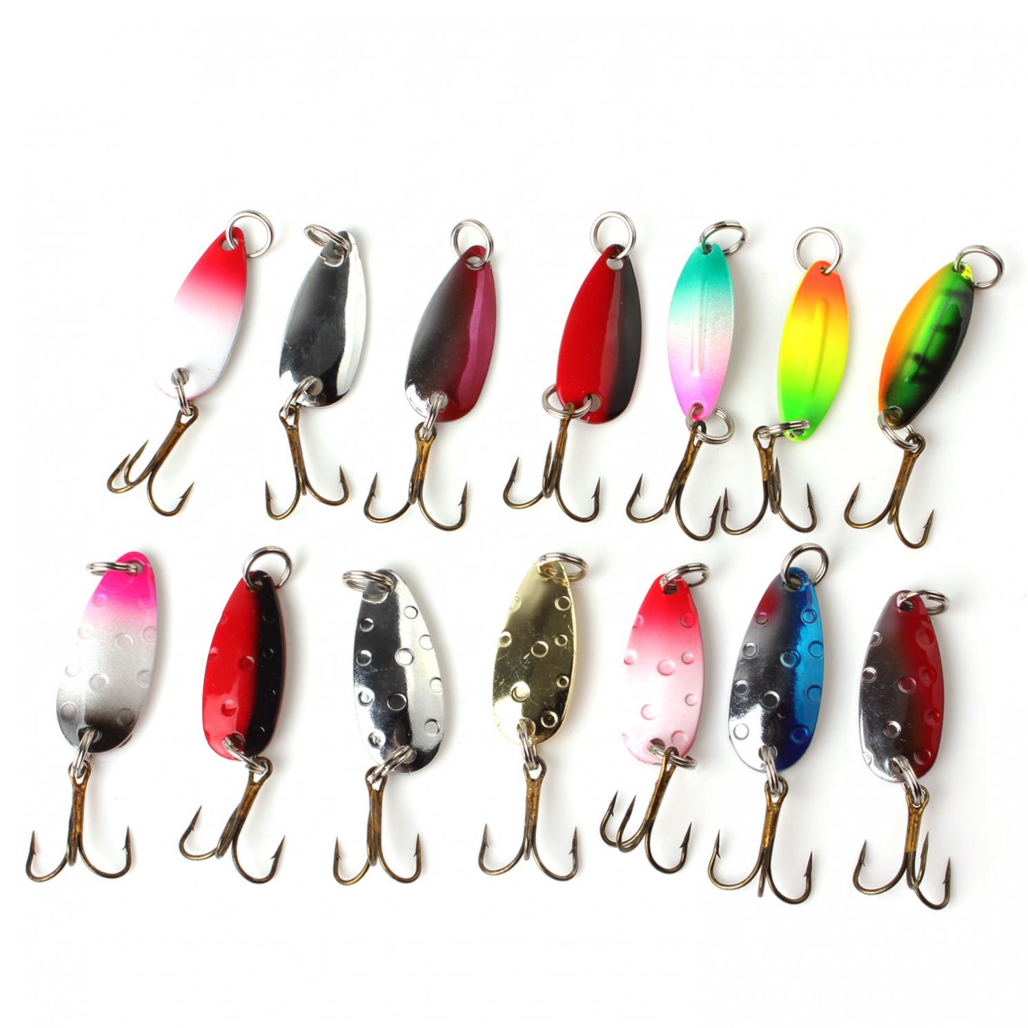1pc Colorful Trout Spoon Metal Fishing Lures Spinner Baits Bass Tackle New N1P3